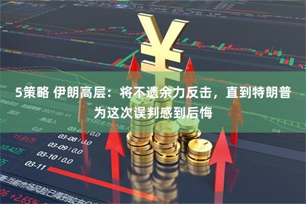 5策略 伊朗高层：将不遗余力反击，直到特朗普为这次误判感到后悔
