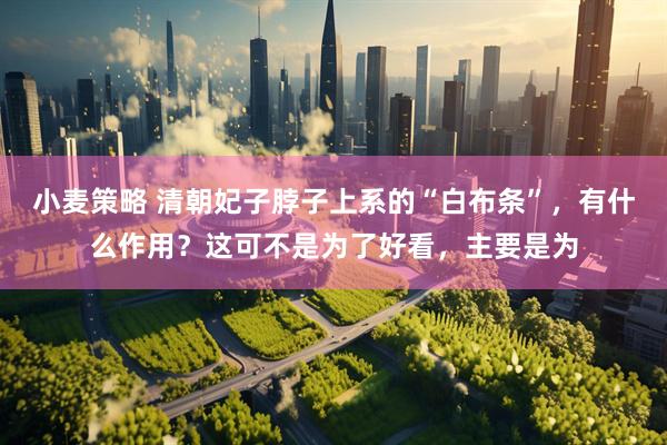 小麦策略 清朝妃子脖子上系的“白布条”，有什么作用？这可不是为了好看，主要是为